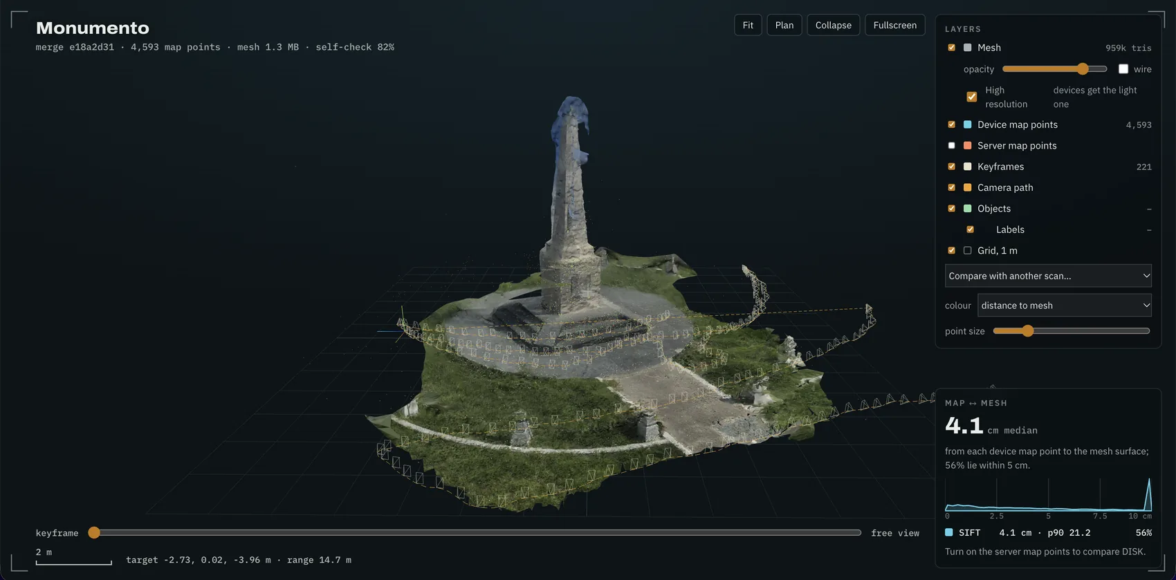 VPS Lab · escaneo del Monumento